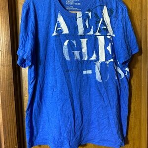 American Eagle Outfitters Graphic Blue Tee